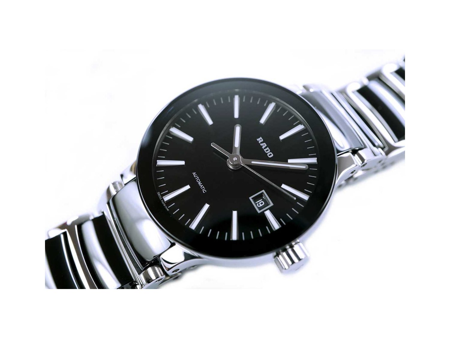 RADO Centrix Automatik aus Stahl und Hightech Keramik Schwarz Ref. R30942152. NEU