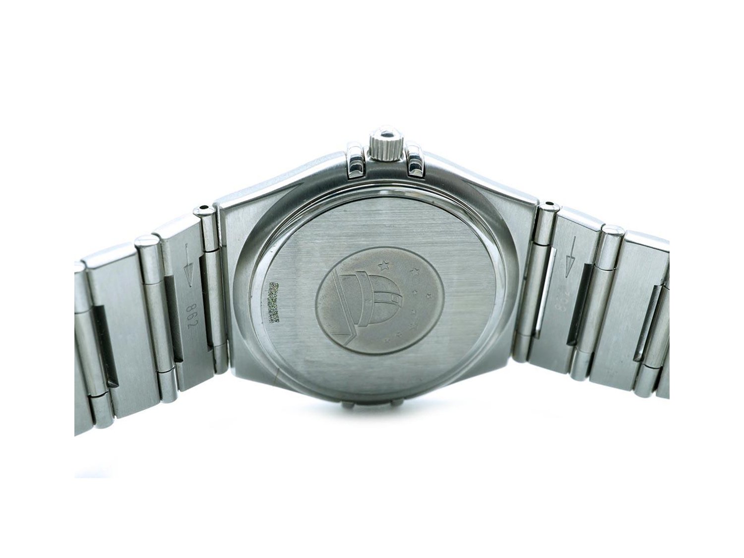 OMEGA Constellation Lady Quarz aus poliertem Stahl Grau Ref. 1512.40.00. NEU Lister Agent