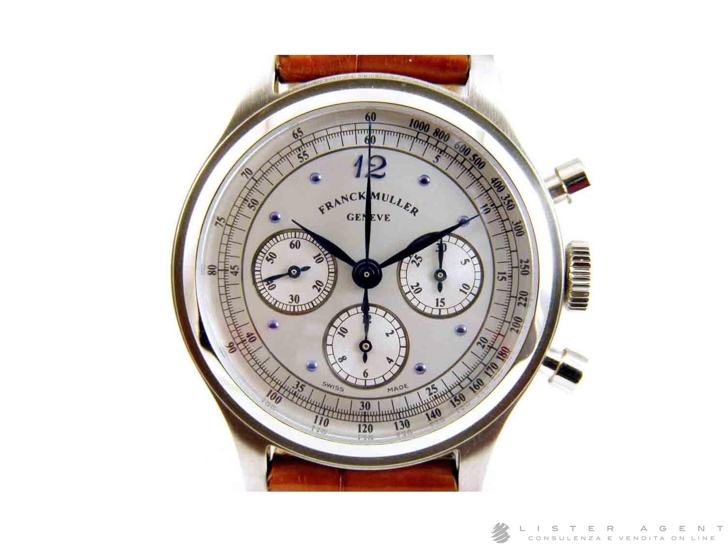 FRANCK MULLER Crono Limited Edition in acciaio Argente Car. Man. Ref. 4000LTDS. NUOVO Lister Agent