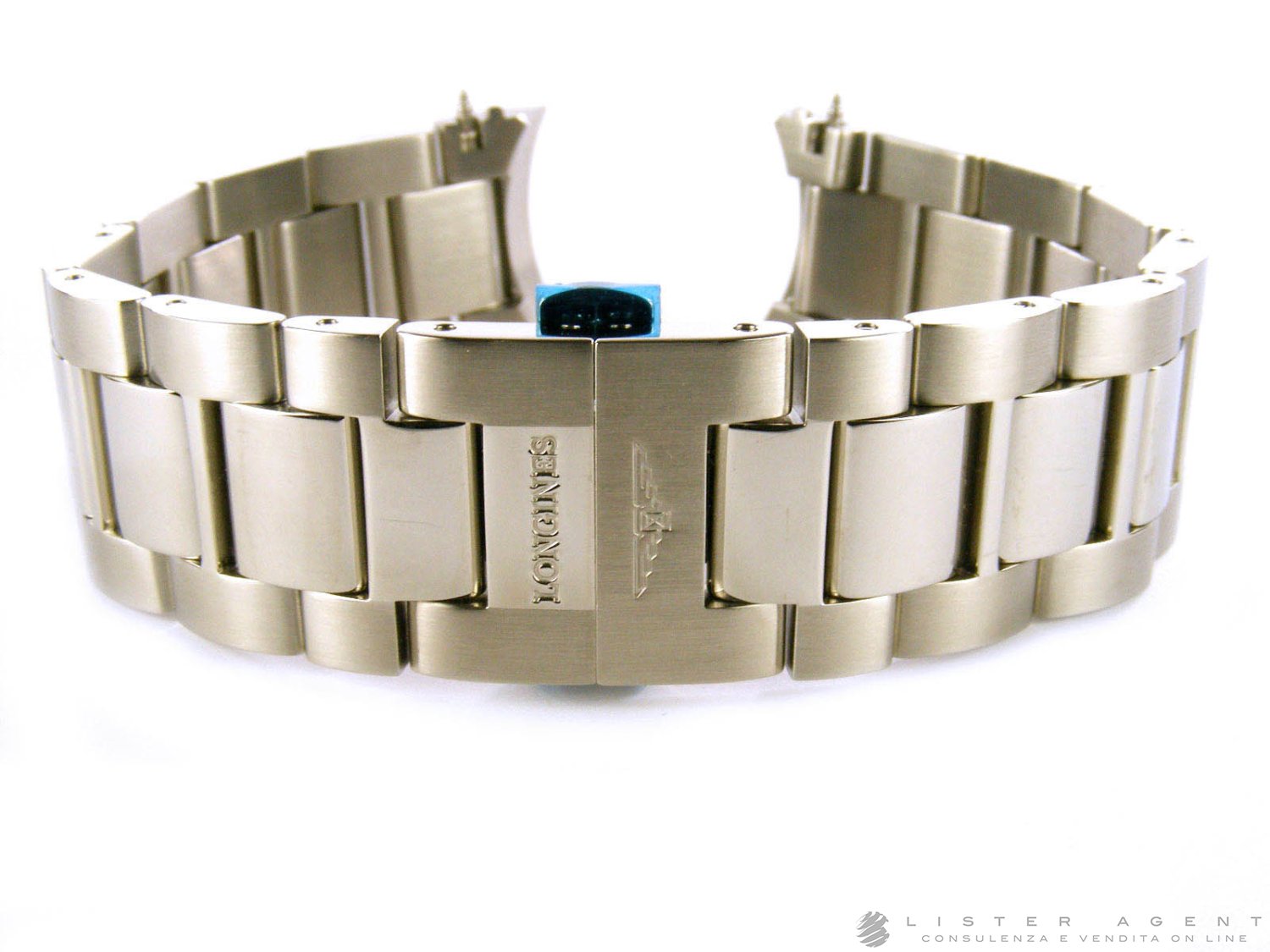 LONGINES bracciale in acciaio con chiusura d ployante MM21 Ref. L600131744. NUOVO