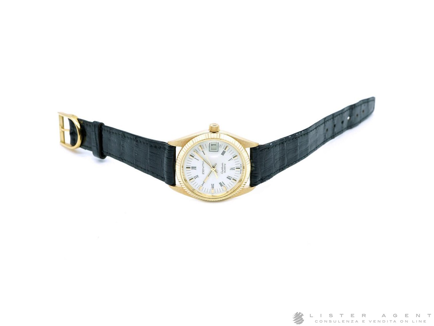 ZENITH Captain in oro giallo 18kt Bianco Ref. LNF306 0604 116. NUOVO Lister Agent