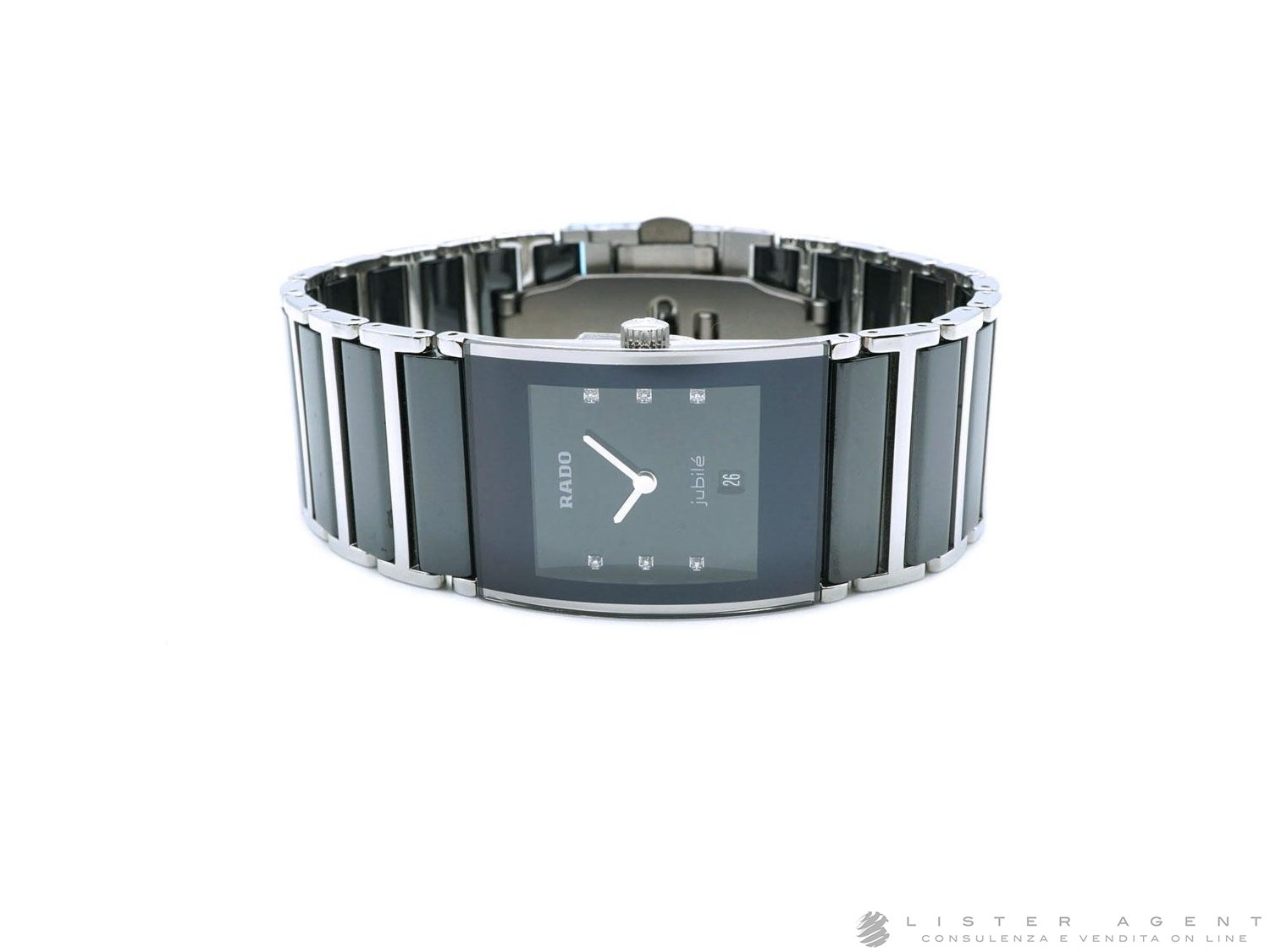 RADO Integral Ceramic in ceramica nera e acciaio Nero con diamanti Ref. R20785752. NUOVO
