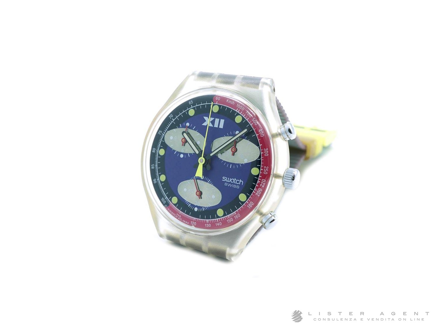 スオッチ クロノ Swatch CHRONO Blue chip SCK101 1993 Swatch SCK101 BLUE CHIP Chronograph Watch with Box and