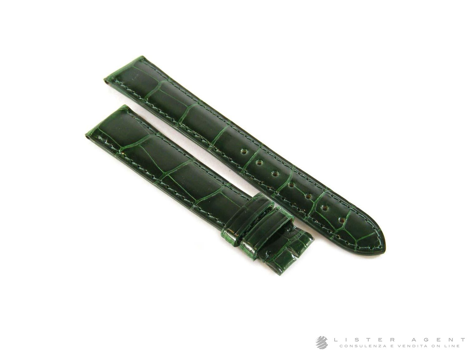 Cinturino sale coccodrillo verde
