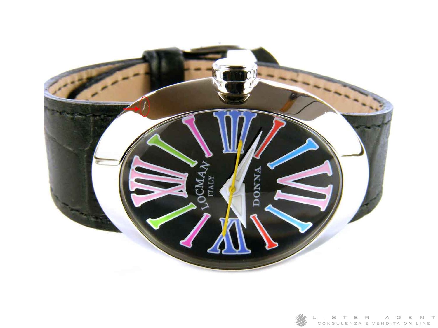 LOCMAN Change Donna in acciaio Nero Ref. 041000. NUOVO