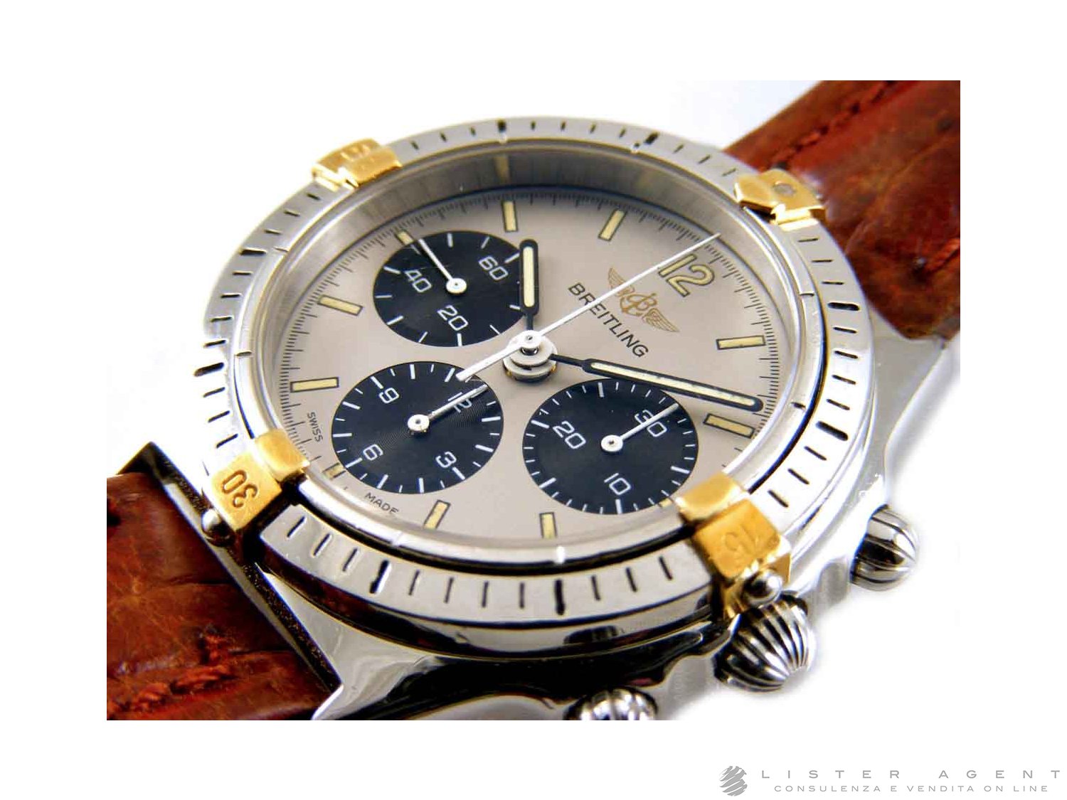 BREITLING Callisto crono in acciaio Grigio Car. Man. Ref. B11045. USATO