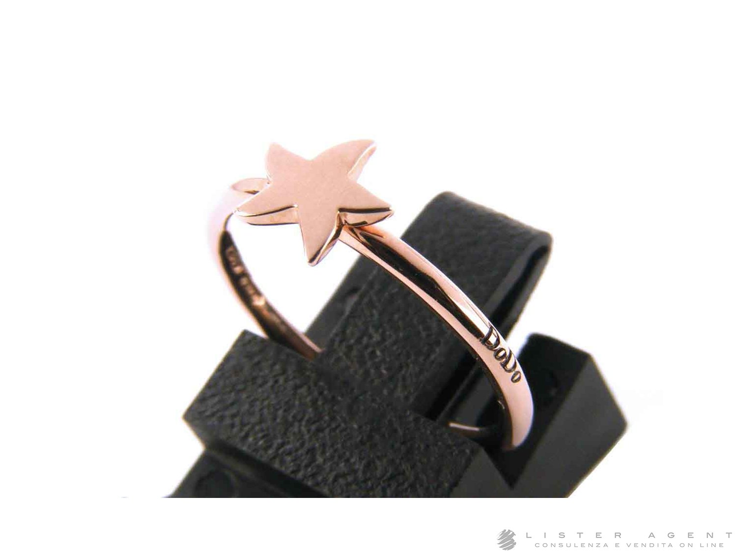 DODO by Pomellato Shine Bright anello Stella marina in oro rosa 9Kt Mis 10 Ref. AD13ST19. NUOVO