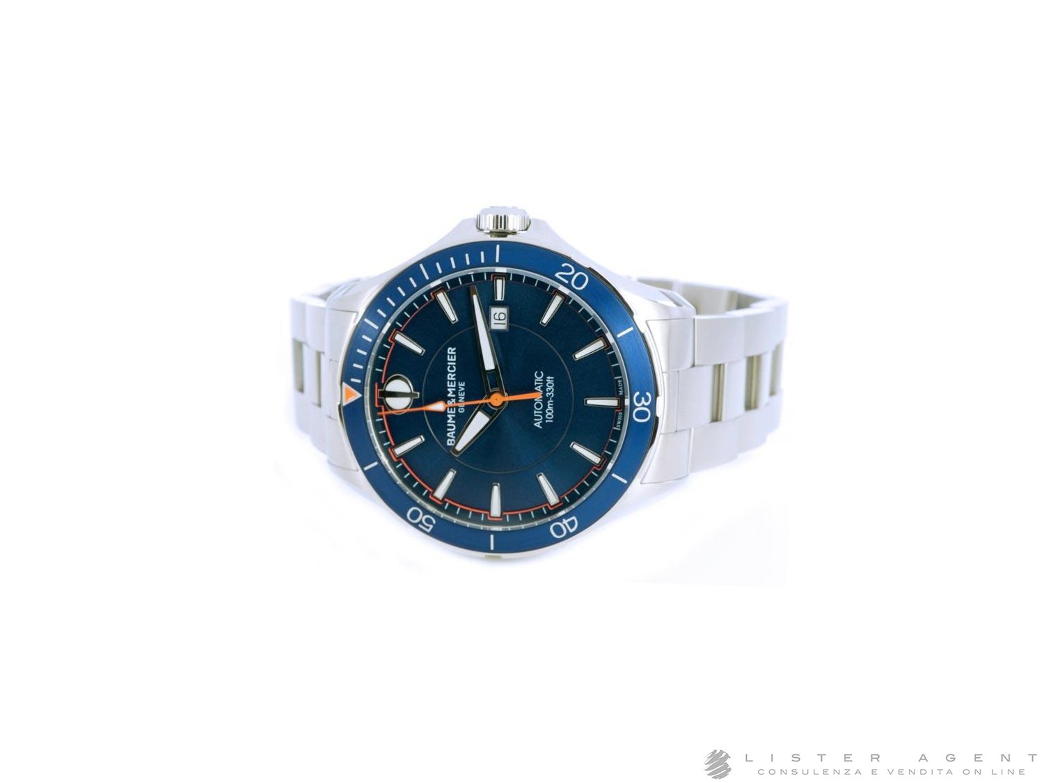 BAUME MERCIER Clifton Club Automatico in acciaio Blu AUT Ref. MOA10378. NUOVO Lister Agent