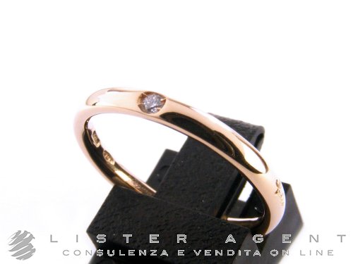 POMELLATO anello Lucciole in oro rosa 18Kt lucido con diamante ct 0 03 Ref. AA002B7. NUOVO