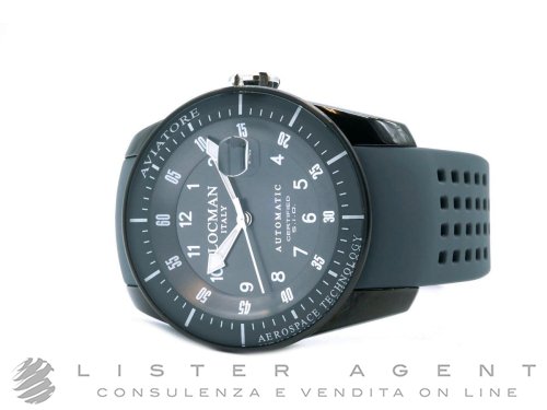 LOCMAN Aviatore Automatico in acciaio Pvd e titanio Grigio AUT Ref. 0455V04 GUGYAWSA. USATO