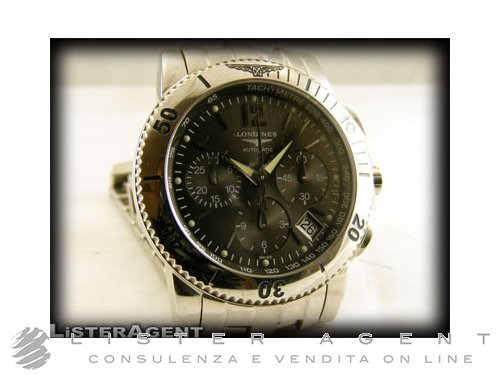 LONGINES Admiral crono automatic in acciaio Grigio AUT Ref. L36214766. NUOVO Lister Agent