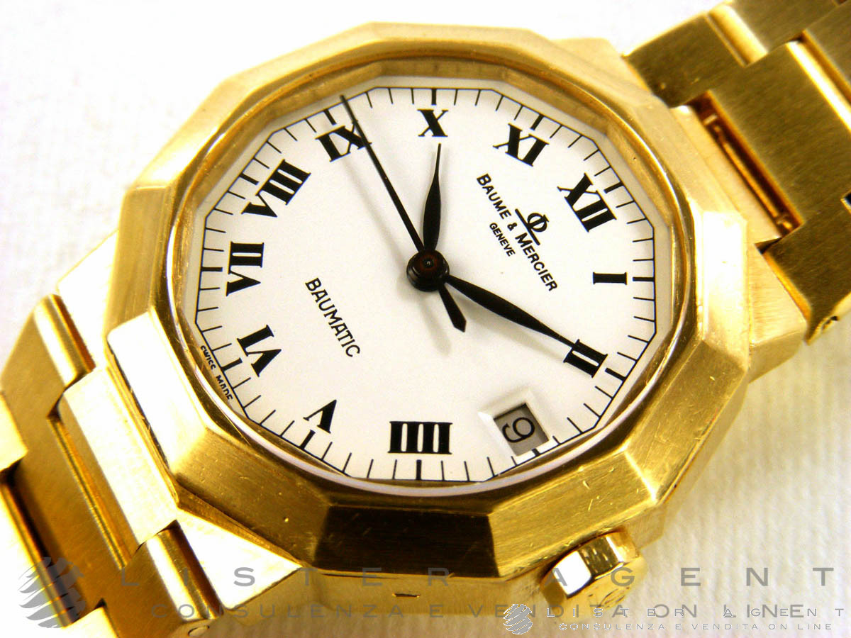 BAUME MERCIER Riviera Vintage Automatico in oro giallo 18Kt Bianco. USATO Lister Agent