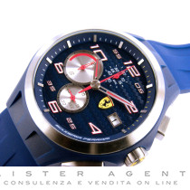 SCUDERIA FERRARI Lap Time crono in policarbonato e acciaio Blu Ref. 0830075. NUOVO!