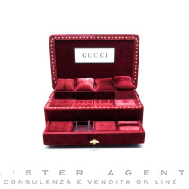 GUCCI espositore per gioielli e orologi in velluto bordeaux. USATO!