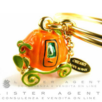 CREART bracciale rigido Carrozza di Zucca in metallo laminato oro giallo e smalto. NUOVO!