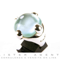 POMELLATO67 anello in argento 925 con quarzo sintetico idrotermale, madreperla e agata tinta verde Mis 16 Ref. AB418RAQIT. NUOVO!