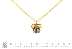GUCCI collana Ape & Cuore in oro giallo e bianco 18Kt con diamanti Ref. YBB43378100100U. NUOVA! -50%