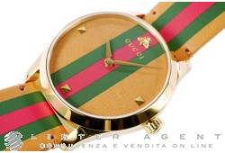 GUCCI Mod. 126MD G-Timeless in acciaio laminato oro giallo Ref. YA1264077. NUOVO! -40%
