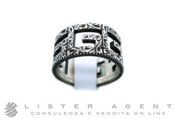 GUCCI anello G Quadro in argento 925 Misura 16 Ref. 551918J84000811. NUOVO!