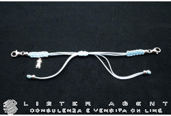 IBAMBOLI bracciale Sagola celeste e argento 925. NUOVO!