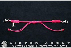 IBAMBOLI bracciale Sagola rosa e argento 925. NUOVO!