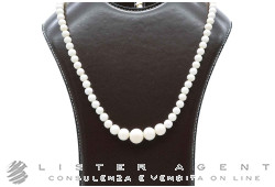 COLLANA in corallo bianco e moschettone in oro giallo 18Kt. NUOVA!