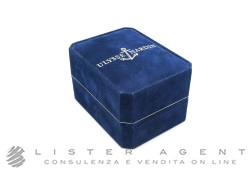 ULYSSE NARDIN scatola per orologio in alcantara blu. NUOVA!
