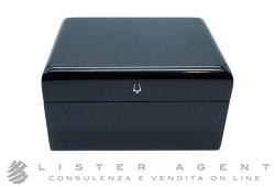 BULOVA scatola per orologio Accutron in legno laccato nero con interno in alcantara. NUOVA!