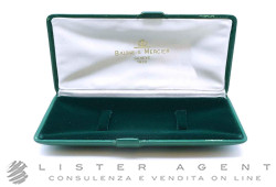 BAUME & MERCIER scatola per orologio in pelle verde. NUOVA!