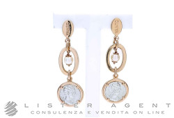 VANTO orecchini in argento 925 placcato oro rosa e perle con Monete Ref. OR1210AG. NUOVI!