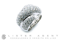 ANELLO modello Gomitolo in oro bianco 18Kt e diamanti ct 3,70. NUOVO!