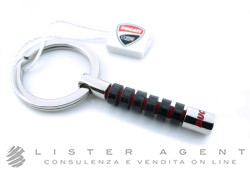 DUCATI CORSE by Salvini portachiavi in acciaio con fibra di carbonio Ref. 20038653. NUOVO!