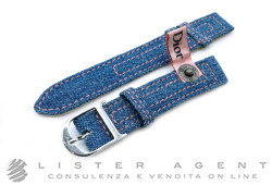 DIOR cinturino originale in Jeans MM 14 con fibbia in acciaIo Ref. 2706. NUOVO!