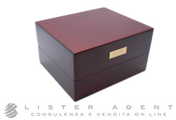 ULYSSE NARDIN scatola per orologio Le Locle in lego bordeaux. NUOVA!