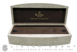 BULOVA scatola in crosta per orologio Premier Collection con garanzia. NUOVA!