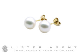 MIKAWA by Damiani orecchini in oro giallo 18Kt con perle MM 9.20 Ref. 80643615. NUOVO!