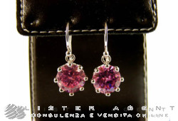 LE CORONE orecchini in argento 925 e zircone rosa. NUOVI!