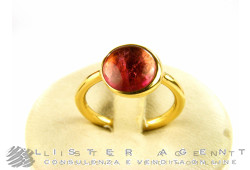 MARIA CALLAS anello Coll. Eclissi piccolo in oro giallo 18Kt con tormalina Mis 14 Ref. EC01/7GO3. NUOVO!