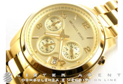 MICHAEL KORS Crono in acciaio laminato oro giallo Champagne Ref. MK5055. NUOVO!