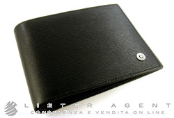 MONTBLANC Westside portafogli 6cc con fermasoldi in pelle nera Ref. 101867. NUOVO!