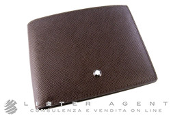 MONTBLANC portafogli 6CC Leather Goods Meisterstuk Selektion in pelle marrone Ref. 112423. NUOVO!