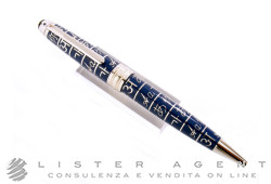 MONTBLANC penna a sfera Meisterstück UNICEF Solitaire Midsize in lacca blu Ref. 116085. NUOVA!