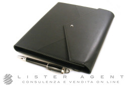 MONTBLANC Augmented Paper nero in pelle con penna a sfera Montblanc StarWalker Ref. 116228. USATO!