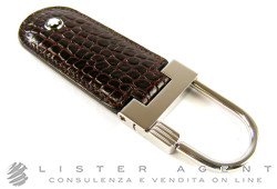 MONTBLANC portachiavi Meisterstuck Selection in pelle di colore chocolate Ref. 107687. NUOVO!