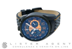BOMBERG 1968 Cronografo in acciaio PVD/Nero Nero con numeri arancione Ref. NS44CHSS WHO.1.NBA. NUOVO!