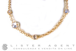 POMELLATO collana Capri in oro rosa 18Kt con cristallo di rocca e calcedonio Ref. CA705WO7JCL. NUOVA!