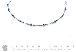 COLLANA in brunito nero 18Kt con diamanti neri ct 13.50 Ref. C065/20-C0+. NUOVO!