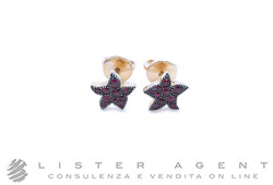 SONGA orecchini Stella Marina in oro rosa 18Kt e rubini ct 0.35 Ref. VE262B1RUPS. NUOVI!