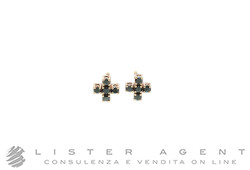 ORECCHINI Croce in oro rosa 18Kt e diamanti neri ct 0.22 Ref. ORTS25. NUOVI!