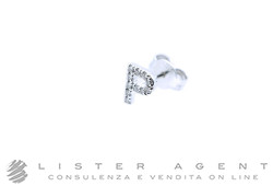 IGM orecchino singolo Lettera P in oro bianco 18Kt e diamanti. NUOVI!